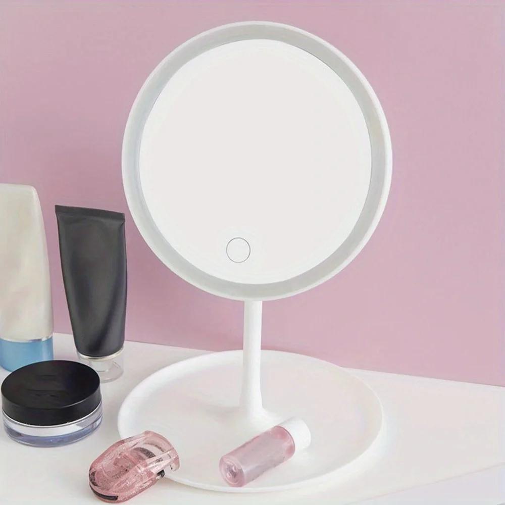 Magnifying Make Up Portable Vanity Mirror With Led Light and Trinket Tray
